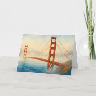 Golden Gate Bridge Aquarellkarte Karte