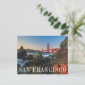 Golden Gate Bridge at Dusk | San Francisco Postkarte (Stehend Vorderseite)