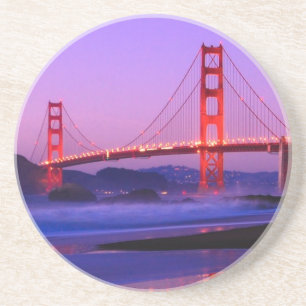 Golden gate bridge auf Bäcker-Strand am Getränkeuntersetzer