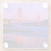 Golden gate bridge auf Bäcker-Strand am Glasuntersetzer (Rückseite)