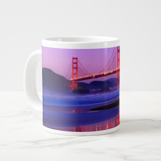 Golden gate bridge auf Bäcker-Strand am Jumbo-Tasse (Vorderseite Links)