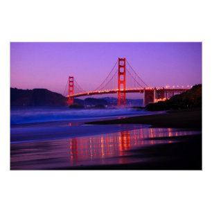 Golden gate bridge auf Bäcker-Strand am Poster