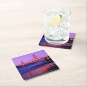 Golden gate bridge auf Bäcker-Strand am Rechteckiger Pappuntersetzer (Vor Ort)