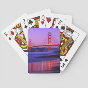 Golden gate bridge auf Bäcker-Strand am Spielkarten