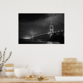 Golden Gate Bridge B&W Poster (Küche)