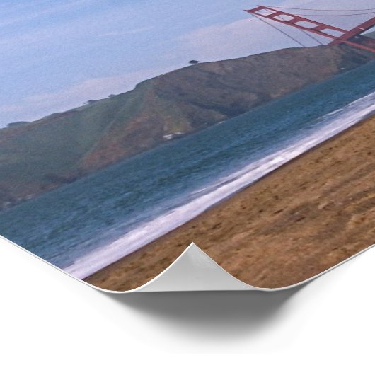 Golden Gate Bridge - Baker's Beach Poster (Ecke)