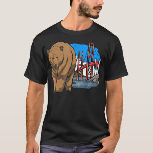 Golden Gate Bridge Bear Animal Food Funny Girl T-Shirt