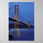 Golden Gate Bridge bei Nacht Poster (Vorne)