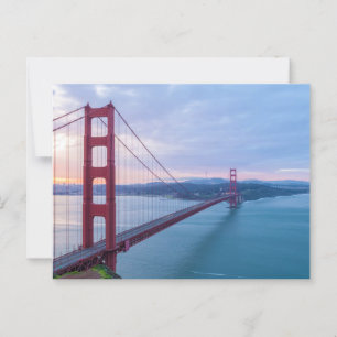 Golden Gate Bridge bei Sonnenaufgang Postkarte