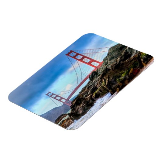 Golden Gate Bridge bei Sonnenuntergang Magnet (Linke Seite)