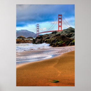 Golden Gate Bridge bei Sonnenuntergang Poster