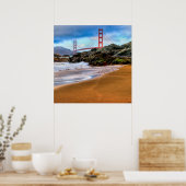Golden Gate Bridge bei Sonnenuntergang Poster (Küche)