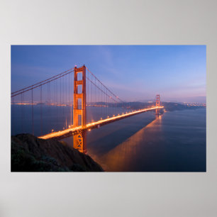 Golden Gate Bridge bei Sonnenuntergang Poster