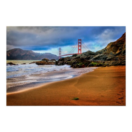 Golden Gate Bridge bei Sonnenuntergang Poster (Vorderseite)