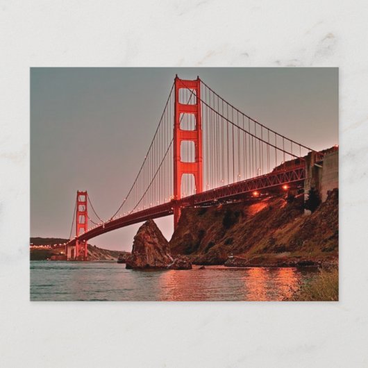 Golden Gate Bridge bei Sonnenuntergang Postkarte (Vorderseite)