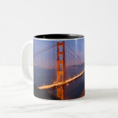 Golden Gate Bridge bei Sonnenuntergang Tasse (Vorderseite Links)