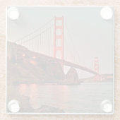 Golden gate bridge bei Sun unten Glasuntersetzer (Rückseite)