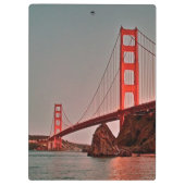 Golden gate bridge bei Sun unten Klemmbrett (Rückseite)