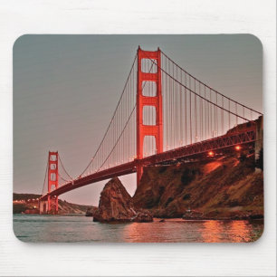 Golden gate bridge bei Sun unten Mousepad