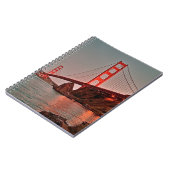 Golden gate bridge bei Sun unten Notizblock (Linke Seite)