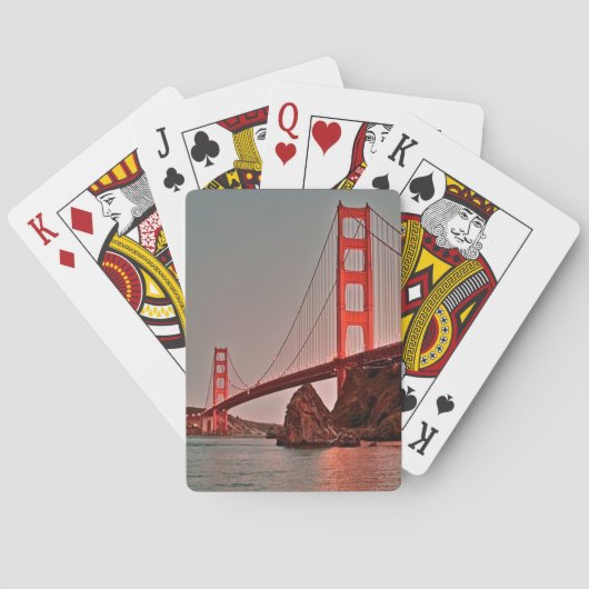 Golden gate bridge bei Sun unten Spielkarten (Rückseite)