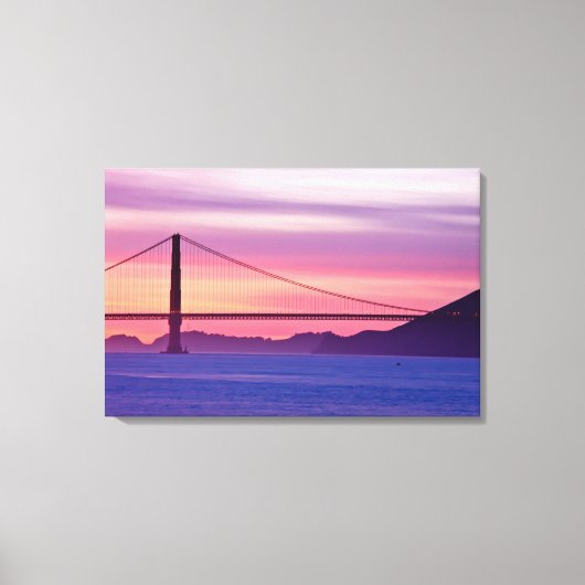 Golden Gate Bridge bei Sunset Leinwanddruck (Vorderseite)