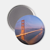 Golden Gate Bridge bei Sunset-Magnet Magnet (Vorderseite/Rückseite)