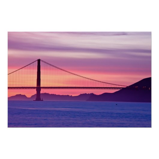 Golden Gate Bridge bei Sunset Poster (Vorderseite)