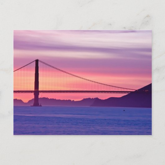 Golden Gate Bridge bei Sunset Postkarte (Vorderseite)