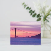 Golden Gate Bridge bei Sunset Postkarte (Stehend Vorderseite)