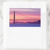 Golden Gate Bridge bei Sunset Rechteckiger Aufkleber (Tasche)