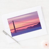 Golden Gate Bridge bei Sunset Rechteckiger Aufkleber (Umschlag)