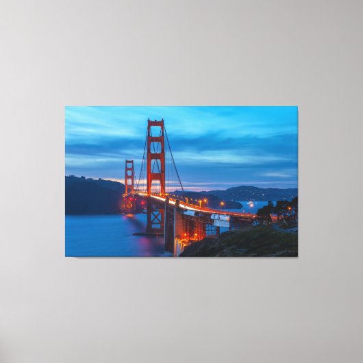 Golden Gate Bridge bei Twilight Leinwanddruck (Vorderseite)