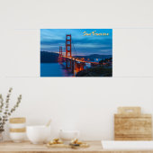 Golden Gate Bridge bei Twilight Poster (Küche)