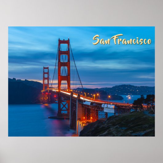 Golden Gate Bridge bei Twilight Poster (Vorne)