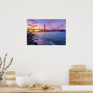 Golden Gate Bridge, berühmtes Wahrzeichen, Poster