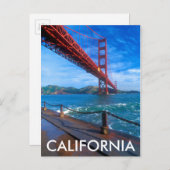 Golden Gate Bridge, California Postkarte (Vorne/Hinten)