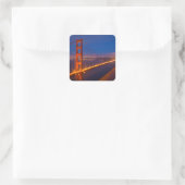 Golden Gate Bridge, California Quadratischer Aufkleber (Tasche)