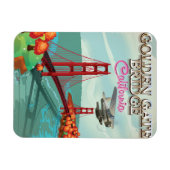 Golden Gate Bridge Cartoon Magnet (Horizontal)