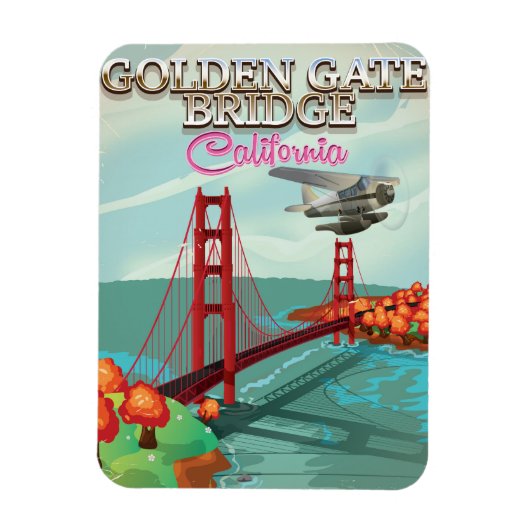 Golden Gate Bridge Cartoon Magnet (Vertikal)