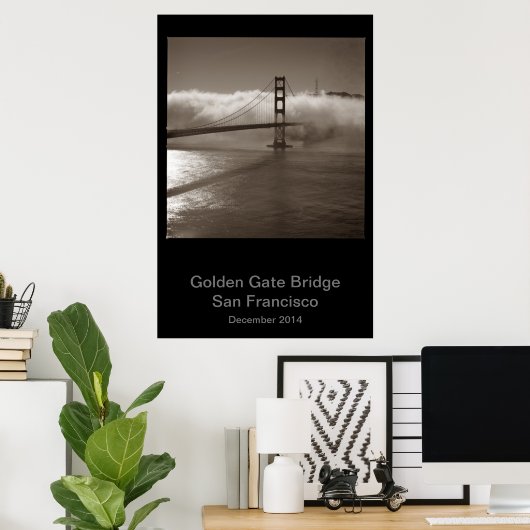 Golden Gate Bridge Dec 2015 #1 Poster (Heimbüro)