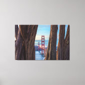 Golden Gate Bridge durch Cypress Trees Leinwanddruck (Vorderseite)