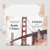 Golden Gate Bridge Einladung (Vorne/Hinten)