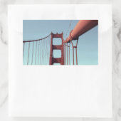 Golden Gate Bridge, Einzigartiges San Francisco Fo Rechteckiger Aufkleber (Tasche)