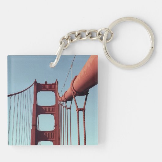 Golden Gate Bridge, Einzigartiges San Francisco Fo Schlüsselanhänger (Rückseite)