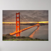 Golden Gate Bridge Erie Sunrise Poster (Vorne)