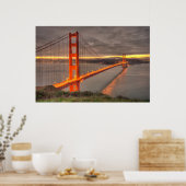 Golden Gate Bridge Erie Sunrise Poster (Küche)