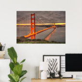 Golden Gate Bridge Erie Sunrise Poster (Heimbüro)