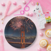 Golden Gate Bridge Feuerwerk Unabhängigkeitstag, Pappteller (Party)