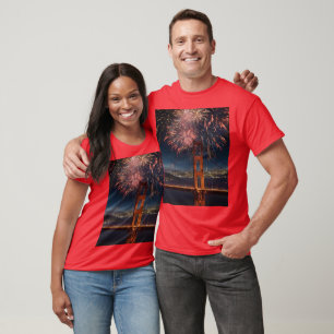 Golden Gate Bridge Feuerwerk Unabhängigkeitstag, T-Shirt